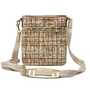Coach Tattersall Graffiti Swingpack Crossbody Bag Heritage Purse